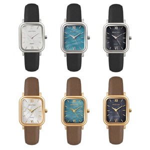 럼튼 하버 여성 자개 다이얼 가죽밴드 손목 시계