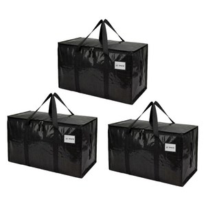 SC FMCG 다기능 이사박스 옷정리 수납함 방수 스크래치에 강한, 3개, 블랙