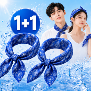 세루비 아이스 쿨스카프 1+1 냉감 넥스카프, 2개, 사파이어블루