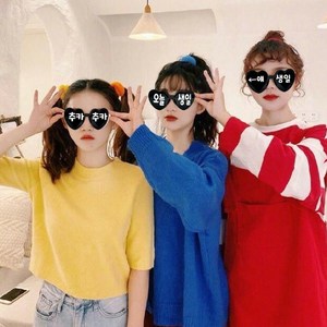 무티스튜디오 추카추카 오늘생일 등 숫자 문구 레터링 선글라스 3개, 블랙3P, 1세트, 문구스티커10종