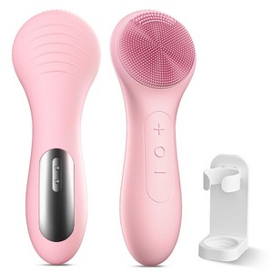 진동 클렌저 실리콘 세안 브러쉬 진동 온열 세안기, 핑크, SK0301
