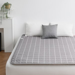 한일의료기매트 카본 탄소매트, 07 바둑판 그레이, 더블(200cm x 140cm x 두께 3cm)