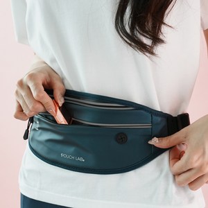 파우치랩 러닝벨트 방수 초경량 스포츠 힙색, 네이비, 1개