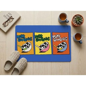 마크곤잘레스 시리얼 규조토 발매트 욕실매트 현관매트 주방매트 흡수속건N-03, 1개, 코발트블루