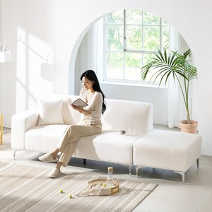 [런칭특가 20만원 즉시할인+쿠션증정] 플레이너스 루스 아쿠아텍스 패브릭 3인 쇼파 카우치 소파 3인용, 3인용 (우형), 베이지 (FC01179)