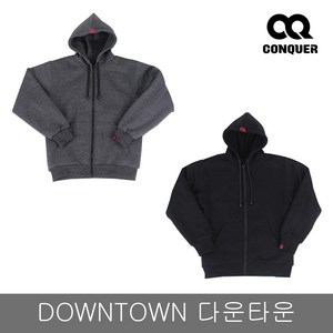 컨쿼 케블라 다운타운 후드 집업, 블랙
