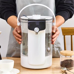 파르셀 출수형 대용량 전기 유리 티포트 화상방지 보온포트 티메이커 약탕기, 4L, 파르셀 멀티포트4L