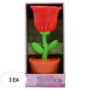 비앤씨 멜로디 플라워 버블머신 장미 + 버블액 40ml x 2p 세트, 혼합색상, 3세트