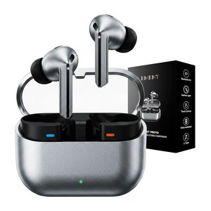 에먼트 블루투스 6.0 커널형 무선 이어폰 ENC 노이즈캔슬링 Hi-Fi 고음질, 실버, EMENT-PRO10