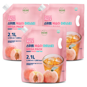 하이네 메가팩 스위트 복숭아 아이스티, 1개, 2.1L