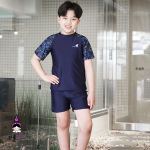 남아용 수영복세트 수영복바지 아동 주니어 래쉬가드 반팔 반바지 실내수영복 세트