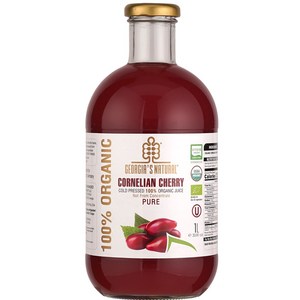 조지아스내추럴 유기농 산수유 코넬리안체리 1 000ml, 1개, 1L