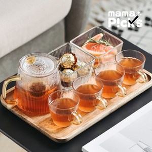 마마픽스 크리스탈 차주전자 내열유리 티포트, 크리스탈티포트, 1개, 투명, 800ml