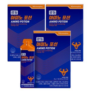 광동 아미노포션 파워젤 에너지젤 BCAA 아미노산 14포 제로슈가, 3개, 630g