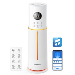 26년형 틴도우 가습기 10L 타워형 복합식 UV살균 AI습도조절 앱제어 거실용, 화이트, HQ-JS2542