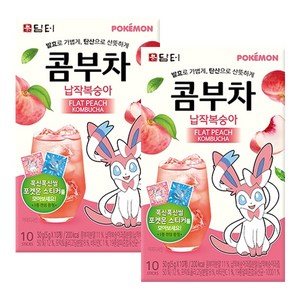 담터 포켓몬 납작복숭아 콤부차, 5g, 10개입, 2개