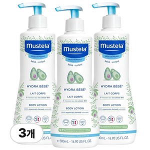 무스텔라 이드라 베베 바디로션, 500ml, 3개