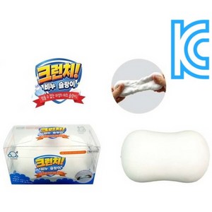 비누 크런치 슬랑이 1개 KC인증! 도로시 비누스퀴시 비누슬랑이 비누주물럭 비누스트레스볼, 화이트