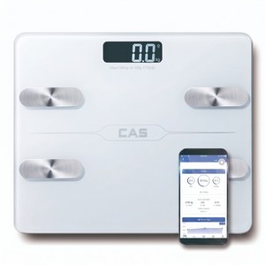 카스 블루투스 스마트 체지방 체중계, BFA-S4-R, 화이트