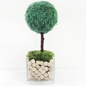 편백모스트리 순록이끼나무 핸드메이드 스칸디아모스, 퍼스픽그린, 1개