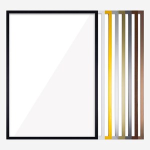 알루미늄 액자 A1 A2 A3 A4 5070 프레임 벽걸이 타입, 1개, 무광 실버 색상