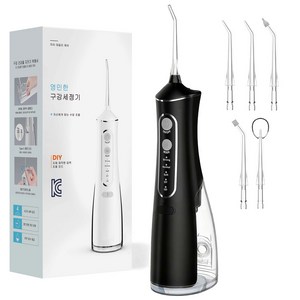스타일닥터 대용량 구강세정기 건강한 구강관리 물치실 + 5개노즐팁, 블랙, 8800326299704