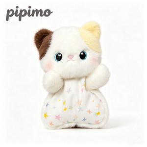 pipimo 귀여운 애착인형 봉제인형 말랑 스퀴시 양 인형 선물용 장식, 1개, 삼색 고양이, 16cm