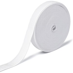 다용도 납작 수선 고무줄 500cm, 1개, 화이트 8mm