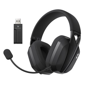 벤트론스 무선 게이밍 헤드셋 2.4G C타입 7.1가상채널 PC PS 게임 블루투스, 블랙, CT780 LITE