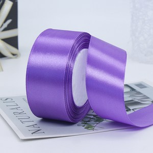 기본 새틴 공단 리본끈 40mm, 69# 미디엄퍼플, 1개, 22m