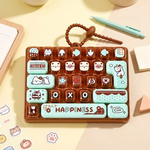 GHKO 26키 투명 캐릭터 키보드키캡 대왕캐릭터 키보드 키캡, 1개, 민트초코