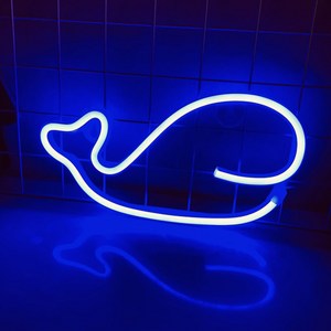 HK.sell LED 고래 공룡 네온사인 조명 모음, 블루