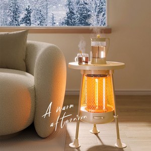 KAWA 가정용 캠핑용 다용도 1초발열 오방난로 전기 히터 난로, 아이보리