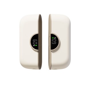 [시크벨] 대용량배터리 충전식 손난로 c타입 4500 mAh 2개 + 실리콘스트랩, 1. 샌드베이지