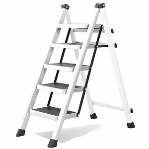 사다리 탄소강 휴대용 사다리 가정용사다리 화이트 4단/5단, 1개
