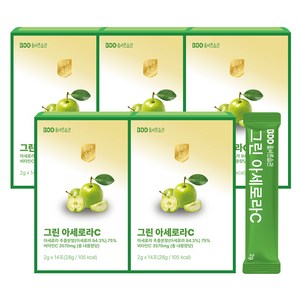 올바른습관 천연비타민C 그린 아세로라 비타민C 분말 2g 최대함량, 5개, 14회분