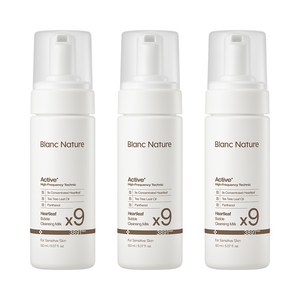 블랑네이처 9배 어성초 버블 클렌징 밀크, 3개, 150ml