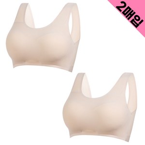 한미 여성 퓨징 심리스 냉감 너무편한 탄성 브라 2P