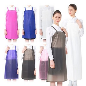 바름 우레탄방수앞치마 주방 식당 업소용 양면 방수앞치마, H형방수앞치마, 중, 검정(반투명), 1개