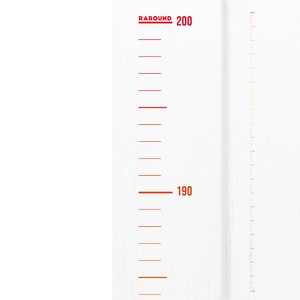 라라운드 자체제작 심플 키재기 스티커 200cm, 투명 레인보우