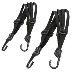 썬더로프 오토바이 자전거 고정 스트랩 조정 4가닥 탄성 로프 60cm+90cm 2가지 묶음 세트, 2개, 블랙