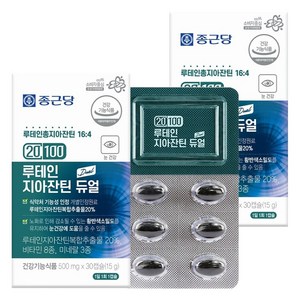 종근당 20100 루테인 지아잔틴 듀얼, 30정, 2개