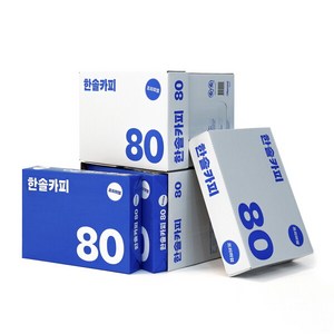 [한솔제지] 한솔카피 A4용지 80g 2500매 2박스 두꺼운 에이포 고급 복사용지, 상세 설명 참조, 상세 설명 참조