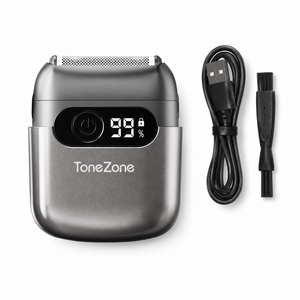 휴대용 전기면도기 왕복식 IPX7방수 360도밀착 피부자극적음, 그레이, BG-7181