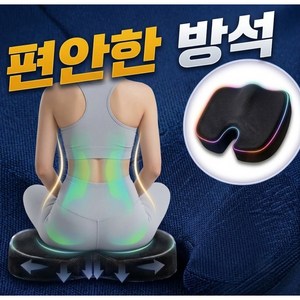 편안한하루연구소 기능성 메모리폼 엉덩이 편안한 방석, 블랙