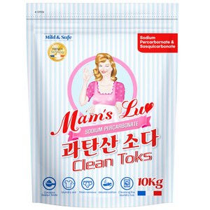 맘스럽 클린톡스 10kg 과탄산소다 초강력 부스터 특대용량 표백제 세탁세제 산소계표백제 얼룩제거 탈취인증 1등급 제품입니다 세스퀴소다 첨가, 1개 골드박스 특가