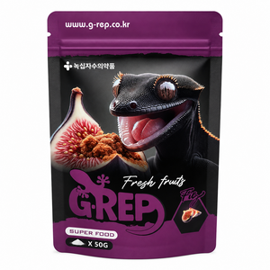 녹십자 지렙 G-REP 무화과맛 슈퍼푸드 게코 사료 사은품증정, 1개, 50g