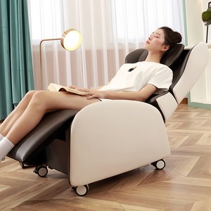 Briliant 안마의자 전신 안마의자 미니 컴팩트 마사지 스윙 체어 리클라이너 G518-064, 크림색 + 짙은 갈색-X3-TB6200, X3-TB6200