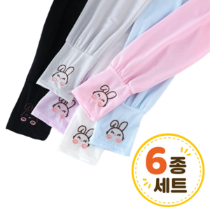 키치케인 토순이 팔토시 냉감 헐렁한 자외선차단 여성쿨토시, 6개, 6컬러
