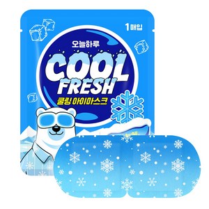 오늘하루 쿨프레쉬 쿨링 아이마스크 냉찜질 눈냉 케어용 냉안대, 1개, 10개입